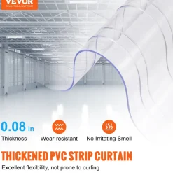 VEVOR Strip Curtain, 150' Length, 8