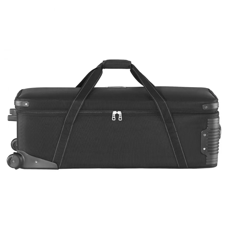 VEVOR Studio Equipment Trolley Case, 39.37 x 14.96 x 12.60 in / 100 x 38 x 32 cm, Rolling Camera Bag, Carrying Bag with Wheels Straps Padded Compartment Handle, for Light Stands, Tripods, Telescopes