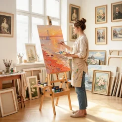 VEVOR Studio H-Frame Easel Holds Canvas Up to 35.43