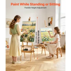 VEVOR Studio H-Frame Easel Holds Canvas Up to 35.43