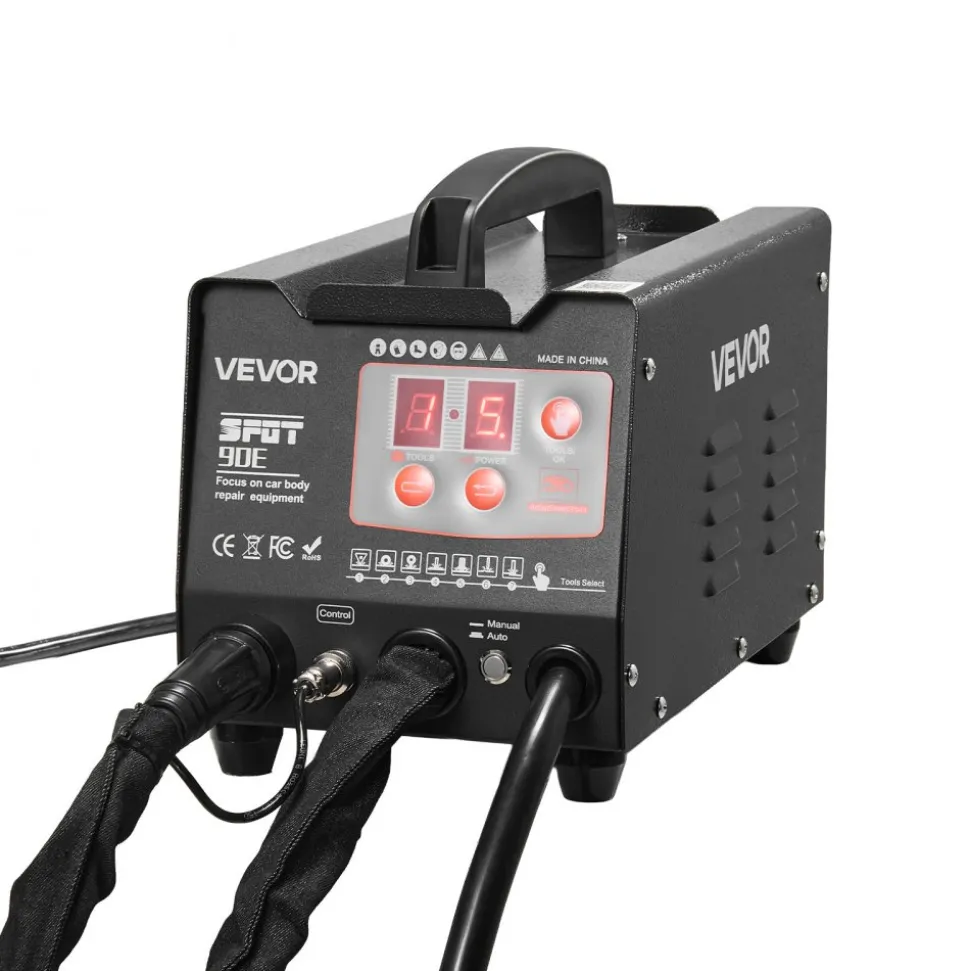 VEVOR Stud Welder Dent Repair Kit & Welding Cart, 3KW Spot Welder with 2 Welding Guns and 7 Modes, 110V Auto Body Spot Welding Dent Repair Machine for Steel Panel Repair