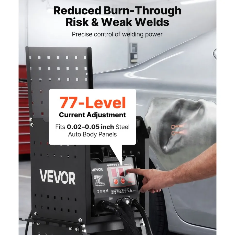 VEVOR Stud Welder Dent Repair Kit & Welding Cart, 3KW Spot Welder with 2 Welding Guns and 7 Modes, 110V Auto Body Spot Welding Dent Repair Machine for Steel Panel Repair