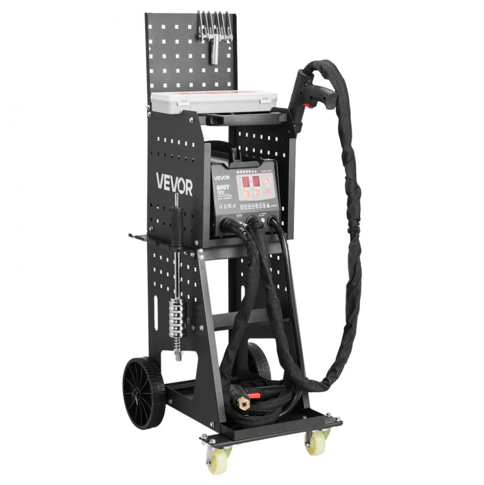 VEVOR Stud Welder Dent Repair Kit & Welding Cart, 3KW Spot Welder with 2 Welding Guns and 7 Modes, 110V Auto Body Spot Welding Dent Repair Machine for Steel Panel Repair