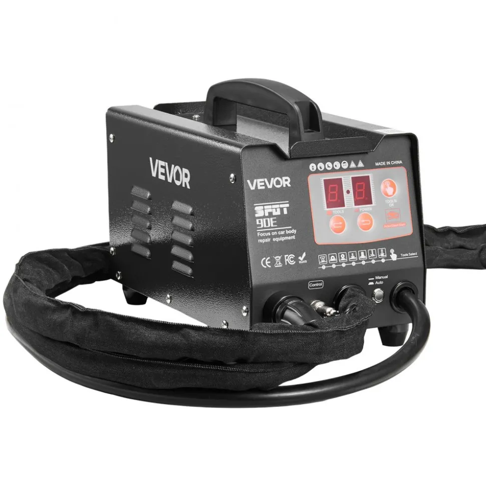 VEVOR Stud Welder Dent Repair Kit & Welding Cart, 3KW Spot Welder with 2 Welding Guns and 7 Modes, 110V Auto Body Spot Welding Dent Repair Machine for Steel Panel Repair