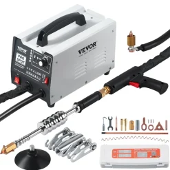 VEVOR Stud Welder Dent Repair Kit, 110V Auto Body Spot Welding Dent Puller Machine with 7 Welding Modes & Adjustable Power, 1.8KW Spot Welder Dent Removal Tool for Car, Truck Dent Repair