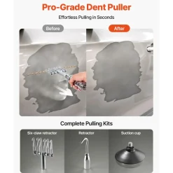 VEVOR Stud Welder Dent Repair Kit, 110V Spot Welding Machine with Slide Hammer Dent Puller, Professional Dent Removal Kit for Auto Body Dent Repair