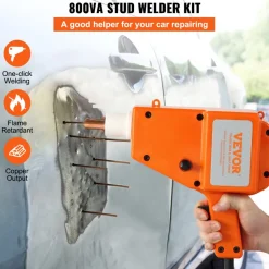 VEVOR Stud Welder Kit, 5500 Stud Welder Dent Repair Kit, 800VA Spot Welder Stud, 110V Welder Stud Kit, Stud Gun Dent Puller Kit with Complete Accessories, Dent Welder Repair for Auto Body Repairing