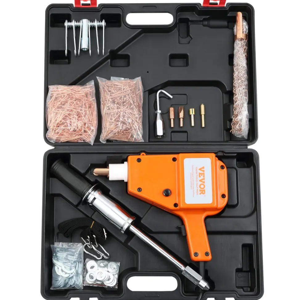 VEVOR Stud Welder Kit, 5500 Stud Welder Dent Repair Kit, 800VA Spot Welder Stud, 110V Welder Stud Kit, Stud Gun Dent Puller Kit with Complete Accessories, Dent Welder Repair for Auto Body Repairing