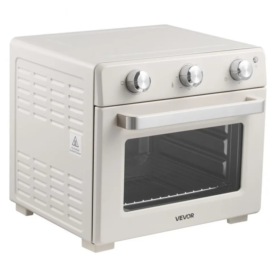 VEVOR Sublimation Oven Machine, 26 Qt, Fits 40oz Tumblers, with 1 Heat Air Gun, 50 Shrink Films, 1 Tape and 2 Heat Gloves, 360° Turbo Convection for Sublimation Blank Tumblers, Mugs, Bowls, Off-White