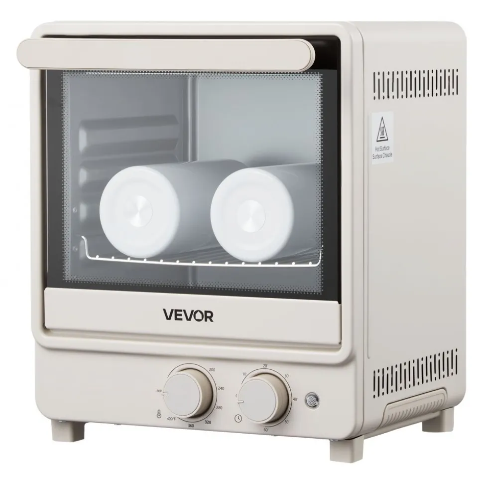 VEVOR Sublimation Oven Machine, 13 Qt, Fits 20oz Tumblers, with 1 Heat Air Gun, 50 Shrink Films, 1 Tape and 2 Heat Gloves, Oven for Sublimation Blank Tumblers, Mugs, Bowls, Off-White