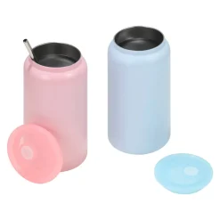 VEVOR Sublimation Tumblers, 12 Pack, 16 oz Multicolored Tumblers Bulk, Stainless Steel Sublimation Cups with Lids and Straws, Double Wall Insulated Tumbler Blank, for DIY Personalized Customization