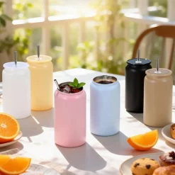 VEVOR Sublimation Tumblers, 12 Pack, 16 oz Multicolored Tumblers Bulk, Stainless Steel Sublimation Cups with Lids and Straws, Double Wall Insulated Tumbler Blank, for DIY Personalized Customization