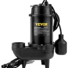 VEVOR Submersible Sewage Pump, 3/4 HP, 5880 GPH, 1050W, Durable Cast Iron, Includes 2" Outlet and 10 ft Piggy-back Float Switch, Ideal for Septic Tanks, Basements