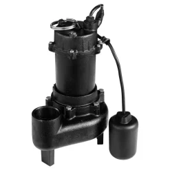 VEVOR Submersible Sewage Pump, 1/2 HP, 6000 GPH Cast Iron Sewage/Effluent Pump with Automatic Tethered Float Switch, 2-Inch NPT Discharge, 120V, 25 ft Max Lift, for Basement, Septic Tank, Residential