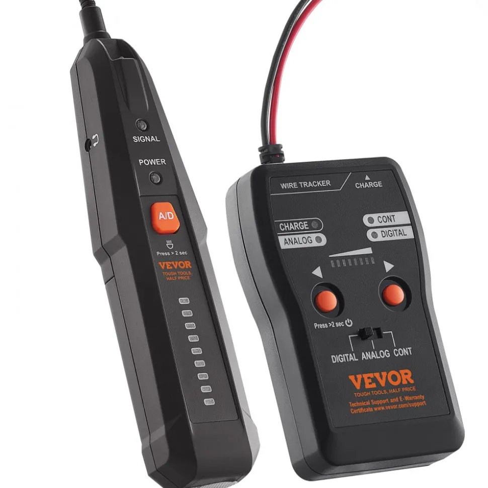 VEVOR Subterranean Wire Locator, Up to 6.5 FT Detection Depth, Earphone-Included Cable Tracer and Break Detector, 3280 FT Detection Range, Ideal for Locating Hidden Pet Fences and Sprinkler Valves