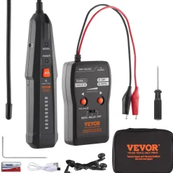 VEVOR Subterranean Wire Locator, Up to 6.5 FT Detection Depth, Earphone-Included Cable Tracer and Break Detector, 3280 FT Detection Range, Ideal for Locating Hidden Pet Fences and Sprinkler Valves