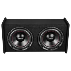 VEVOR Subwoofer Bass Package, 12 in, 490W RMS, Dual Car Audio Subwoofer and Amp Package, with Loaded Enclosure, Separate Amplifier, and Wiring Kit, for Various Vehicles Trunks, Car Audio Systems