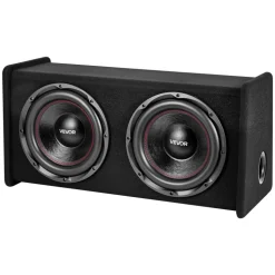VEVOR Subwoofer Bass Package, 12 in, 490W RMS, Dual Car Audio Subwoofer and Amp Package, with Loaded Enclosure, Separate Amplifier, and Wiring Kit, for Various Vehicles Trunks, Car Audio Systems