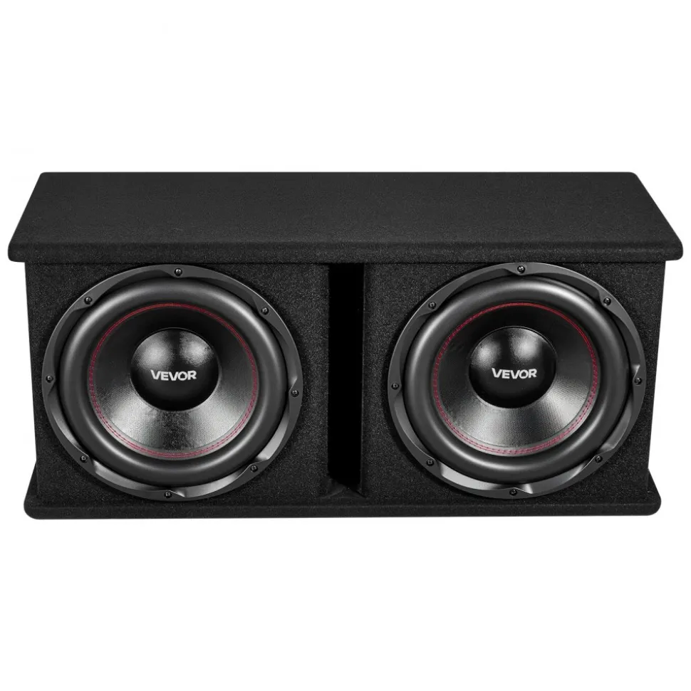 VEVOR Subwoofer Bass Package, 12 in, 1200W RMS, Dual Car Audio Subwoofer and Amp Package, with Loaded Enclosure, Separate Amplifier, and Wiring Kit, for Various Vehicles Trunks, Car Audio Systems