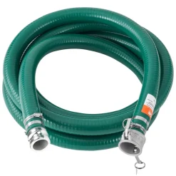 VEVOR Suction Hose, 2 in x 20 ft, Green High Quality Hose, with Camlock Connectors, and Aluminum Fittings, Fit Various Pumps, for Sewage Treatment, Water Transportation and More Agricultural Purposes