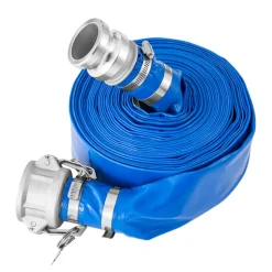 VEVOR Suction Hose Kit for Water Pump, with 2 in x 50 ft Blue Backwash Hose, 20 ft Green Suction Hose, and Steel Round Hole Strainer, Camlocks, Clamps, Cam & Groove Adapter, for Multiple Purposes