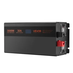 VEVOR Sump Pump Battery Backup System, 3000W, Auto Switches to Battery Inverter for Continuous Sump Pump Operation, Pure Sine Wave, LCD Display, for Basement Protection Emergency and Power Outage