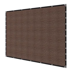 VEVOR 90% Sun Shade Cloth, 10 x 12 ft Pergola Shade Cover with Stainless Steel Grommets, Sun Shades Canopy Privacy Screen with 140 GSM HDPE Material, for Outdoor, Patio, Garden, and Backyard (Brown)