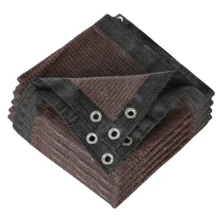 VEVOR 90% Sun Shade Cloth, 8 x 12 ft Pergola Shade Cover with Stainless Steel Grommets, Sun Shades Canopy Privacy Screen with 140 GSM HDPE Material, for Outdoor, Patio, Garden, and Backyard (Brown)
