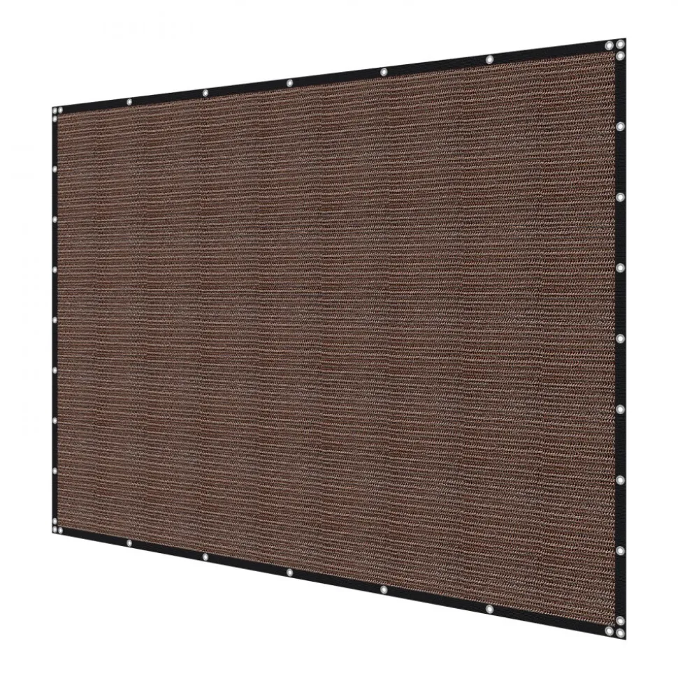 VEVOR 90% Sun Shade Cloth, 8 x 12 ft Pergola Shade Cover with Stainless Steel Grommets, Sun Shades Canopy Privacy Screen with 140 GSM HDPE Material, for Outdoor, Patio, Garden, and Backyard (Brown)