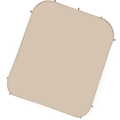 VEVOR Sun Shade Sail Canopy Covers, Fit for 12 x 11 ft Screen House Tent, Sun Protection, 5.51 x 4.59 ft 300D Oxford Silver-Coated Fabric, Pack of 3 (Not Include Tent), for Outdoor Activities, Beige