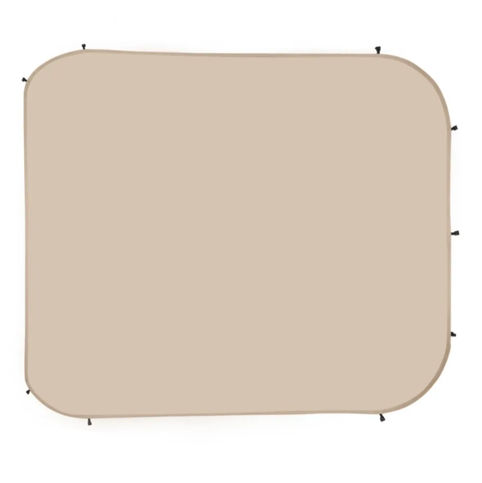 VEVOR Sun Shade Sail Canopy Covers, Fit for 12 x 11 ft Screen House Tent, Sun Protection, 5.51 x 4.59 ft 300D Oxford Silver-Coated Fabric, Pack of 3 (Not Include Tent), for Outdoor Activities, Beige