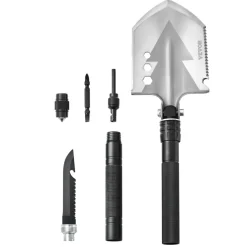 VEVOR Survival Shovel, 8 in 1 Camping Shovel Folding Multitool, Military Grade Portable Compact Tactical Shovel, Multifunction for Off-Roading, Camping, Hiking, Outdoor, Survivalist and Emergency