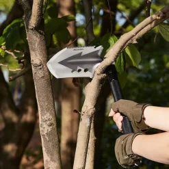 VEVOR Survival Shovel, 8 in 1 Camping Shovel Folding Multitool, Military Grade Portable Compact Tactical Shovel, Multifunction for Off-Roading, Camping, Hiking, Outdoor, Survivalist and Emergency