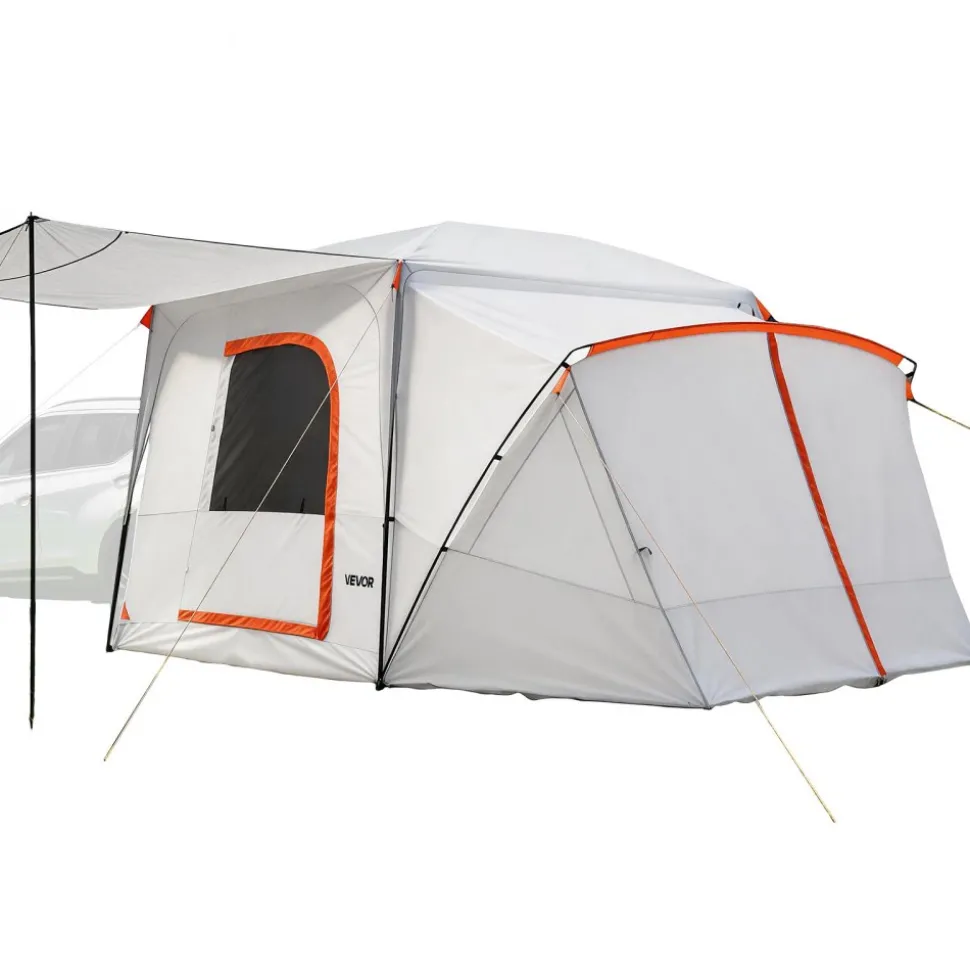 VEVOR SUV Camping Tent for 5-9 Person, 13 x 10 FT 3-Season SUV Tailgate Tent with Ventilated Windows, PU2000mm Waterproof Dual-Use Car Rear Hatch Tents for Outdoor Hiking Travels