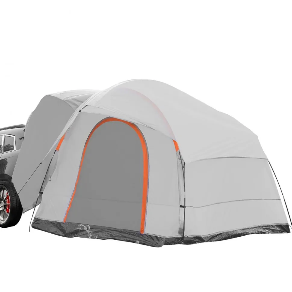 VEVOR SUV Camping Tent, 8'-8' SUV Tent Attachment for Camping with Rain Layer and Carry Bag, PU2000mm Double Layer Truck Tent, Accommodate 6-8 Person, Rear Tent for Van Hatch Tailgate