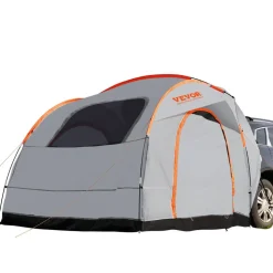 VEVOR SUV Camping Tent, 8'-8' SUV Tent Attachment for Camping with Rain Layer and Carry Bag, PU2000mm Double Layer Truck Tent, Accommodate 6-8 Person, Rear Tent for Van Hatch Tailgate