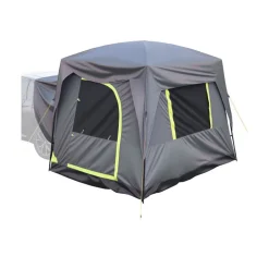VEVOR SUV Tent for Camping, 10FT L x 8FT W, Waterproof PU2000mm Spacious Double Layer Design for 5-8 Person, SUV Camping Tent with Mesh Windows, Includes Rainfly & Storage Bag, for Outdoor Activities
