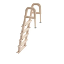 VEVOR Swimming Pool Ladder, Inclined 5-Step Double Handrails Stair, Non-slip Wide Step, 300 lbs Load Capacity, for 48-54 in Inground & Above-ground Pools, Any Deck Surface, Indoor & Outdoor, Taupe