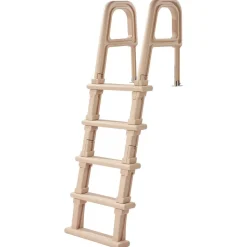 VEVOR Swimming Pool Ladder, Inclined 5-Step Double Handrails Stair, Non-slip Wide Step, 300 lbs Load Capacity, for 48-54 in Inground & Above-ground Pools, Any Deck Surface, Indoor & Outdoor, Taupe