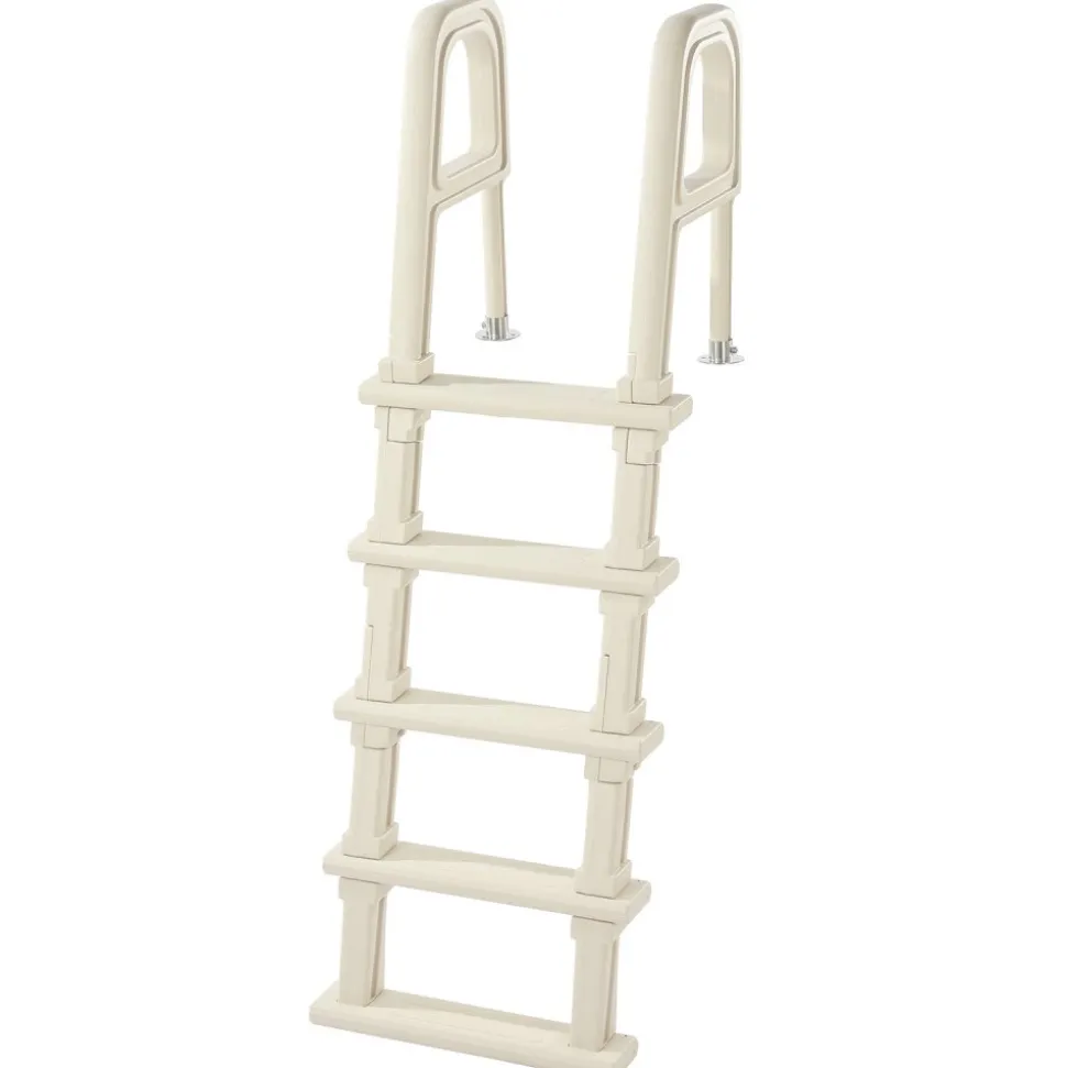 VEVOR Swimming Pool Ladder, 75°Inclined 5-Step Double Handrails Stair, Non-slip Heavy Duty Steps, Load Capacity 300 lb, for 48-54 In Inground & Above-ground Pools of Any Deck Surface Indoor & Outdoor
