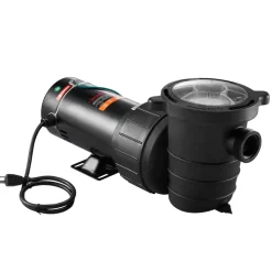 VEVOR Swimming Pool Pump 1.5HP 115V 1100W, Single Speed Pumps for Above Ground, Powerful Pool Pumps with Strainer Filter Basket, 5280 GPH Max. Flow, Certification of ETL for Security