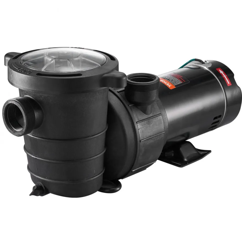 VEVOR Swimming Pool Pump 1.5HP 115V 1100W, Single Speed Pumps for Above Ground, Powerful Pool Pumps with Strainer Filter Basket, 5280 GPH Max. Flow, Certification of ETL for Security