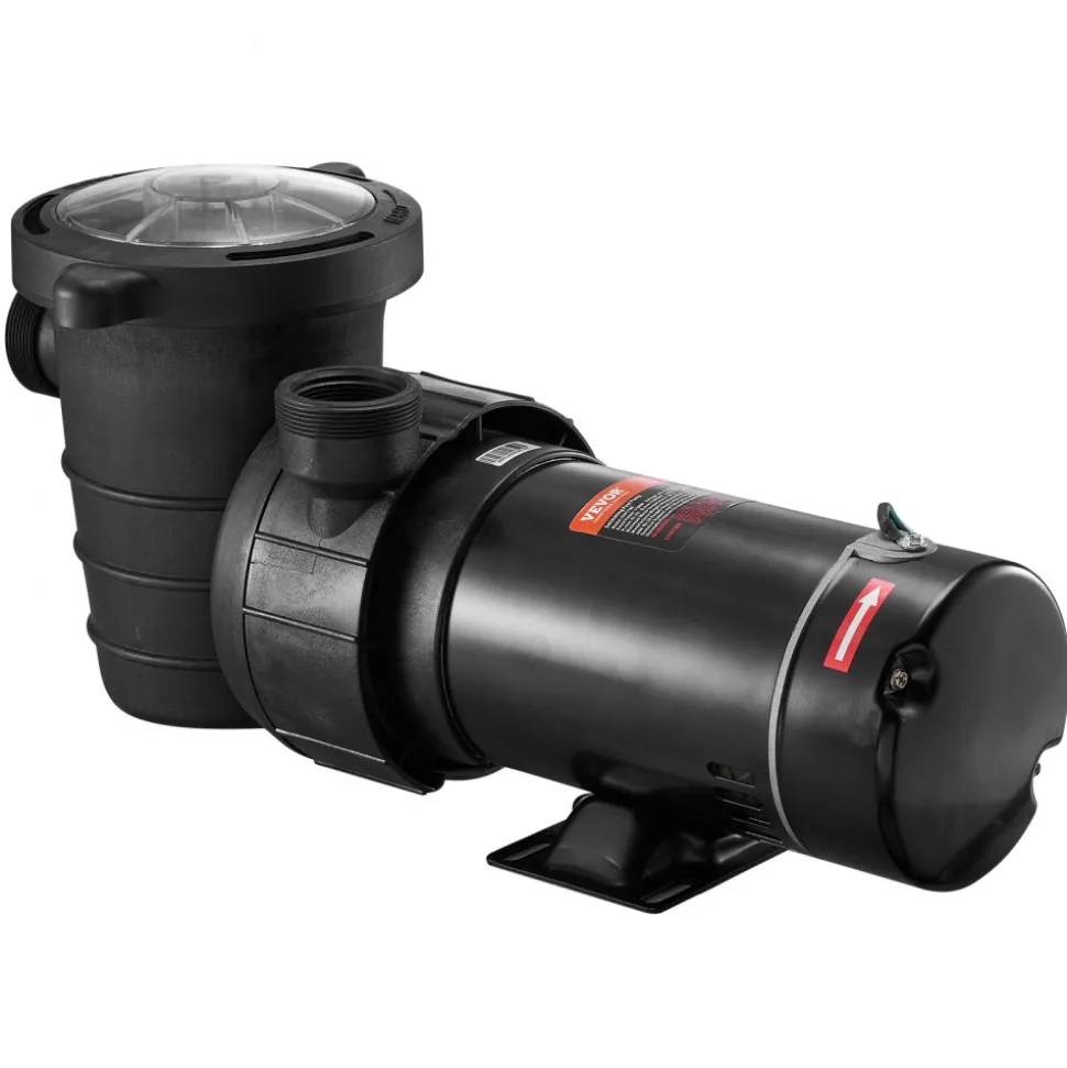 VEVOR Swimming Pool Pump 1.5HP 115V 1100W, Single Speed Pumps for Above Ground, Powerful Pool Pumps with Strainer Filter Basket, 5280 GPH Max. Flow, Certification of ETL for Security