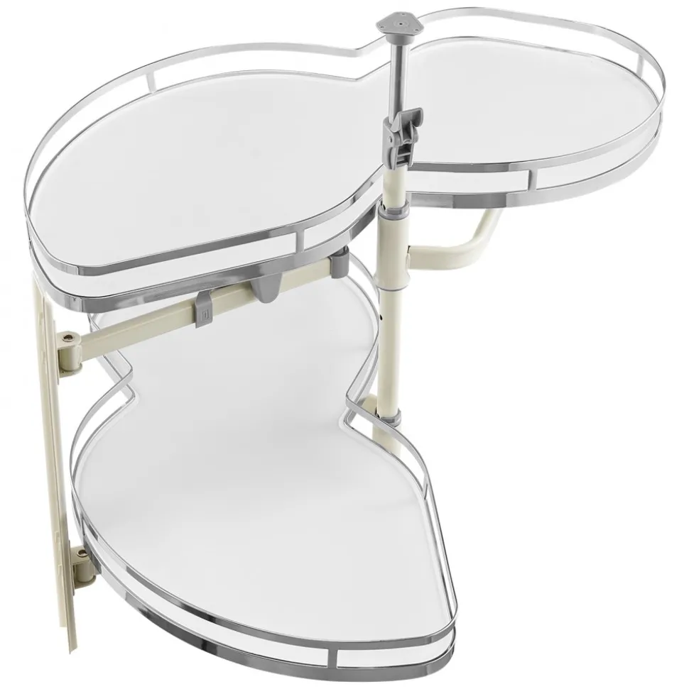 VEVOR Swing Left Blind Corner Cabinet, Pull Out Organizer for 36 inch Width Blind Cabinet, 2 Tier Height Adjustable Swing Tray, Soft Close Kitchen Cloud Blind Organizer, Left Open