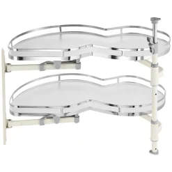 VEVOR Swing Left Blind Corner Cabinet, Pull Out Organizer for 36 inch Width Blind Cabinet, 2 Tier Height Adjustable Swing Tray, Soft Close Kitchen Cloud Blind Organizer, Left Open
