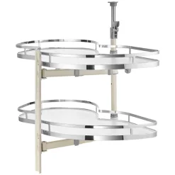 VEVOR Swing Left Blind Corner Cabinet, Pull Out Organizer for 36 inch Width Blind Cabinet, 2 Tier Height Adjustable Swing Tray, Soft Close Kitchen Cloud Blind Organizer, Left Open