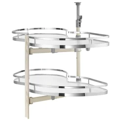 VEVOR Swing Left Blind Corner Cabinet, Pull Out Organizer for 36 inch Width Blind Cabinet, 2 Tier Height Adjustable Swing Tray, Soft Close Kitchen Cloud Blind Organizer, Left Open