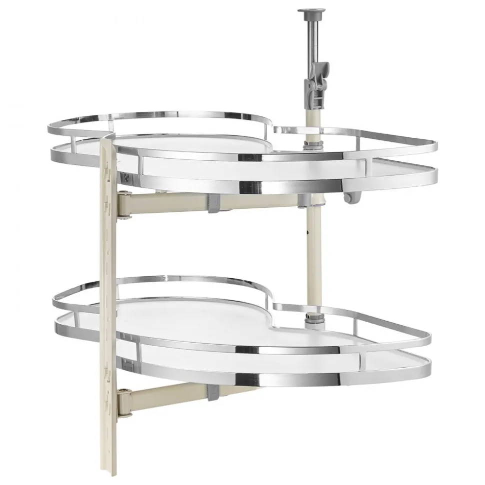 VEVOR Swing Left Blind Corner Cabinet, Pull Out Organizer for 36 inch Width Blind Cabinet, 2 Tier Height Adjustable Swing Tray, Soft Close Kitchen Cloud Blind Organizer, Left Open