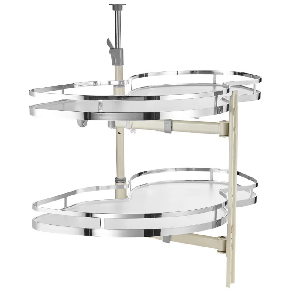 VEVOR Swing Right Blind Corner Cabinet, Pull Out Organizer for 36 inch Width Blind Cabinet, 2 Tier Height Adjustable Swing Tray, Soft Close Kitchen Cloud Blind Organizer, Right Open