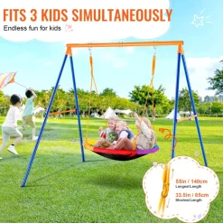 VEVOR Swing Sets for Backyard, 440lbs Load Capacity Swing Set, 40